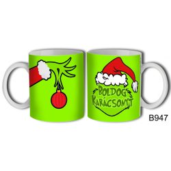 Bögre 3 dl - Zöld Manós Bögre – Karácsonyi Ajándék