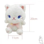 fehér üllő cica 20cm