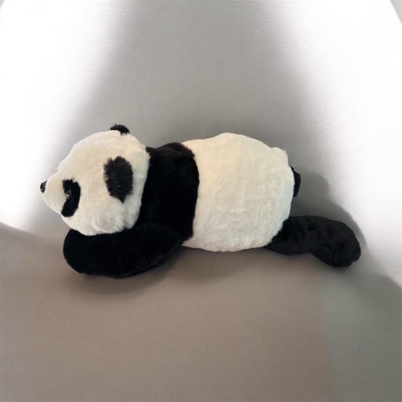 Plüss fekvő pandamaci 40cm