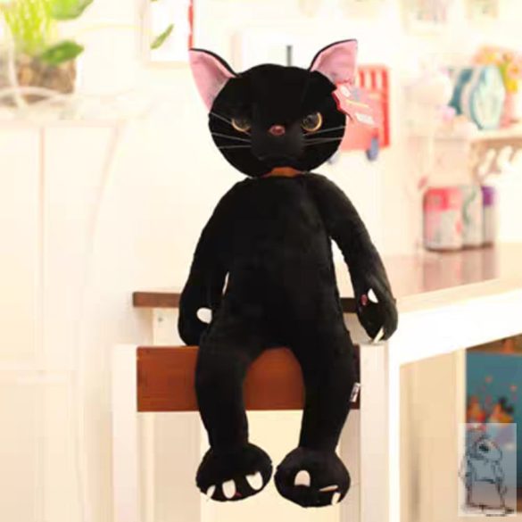 babzsákos fekete cica 36cm