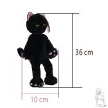 babzsákos fekete cica 36cm