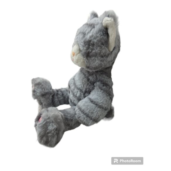 plüss cica talpos,babzsákos,29cm hosszú