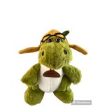 zöld dino szeműveg-és sapkával 24cm