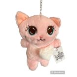 hímzett szemű cica klcstartó 11cm