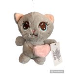 hímzett szemű cica klcstartó 11cm