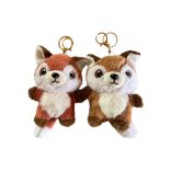 2 szinű róka nagy szemű ,13cm