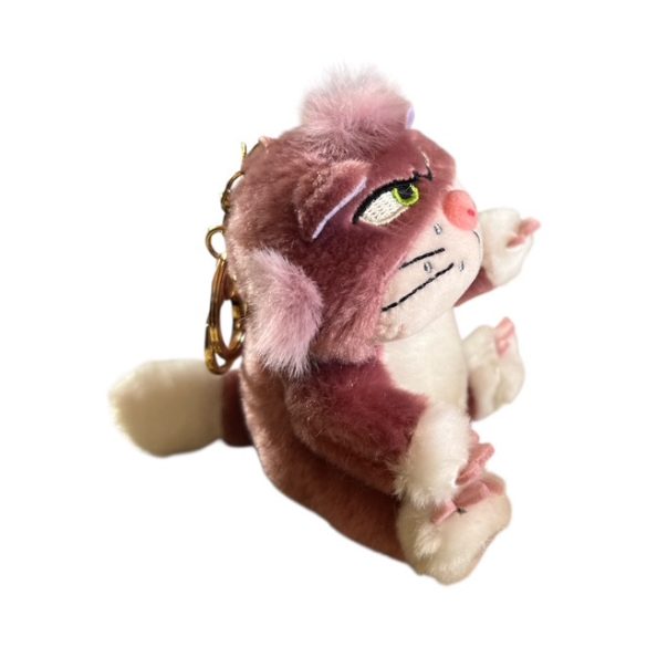 3 szinű cica kulcstartó hímzett szemmel, 13cm