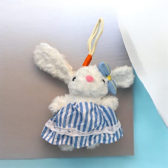 Plüss nyúl 23cm + szoknya,masni,zsínor