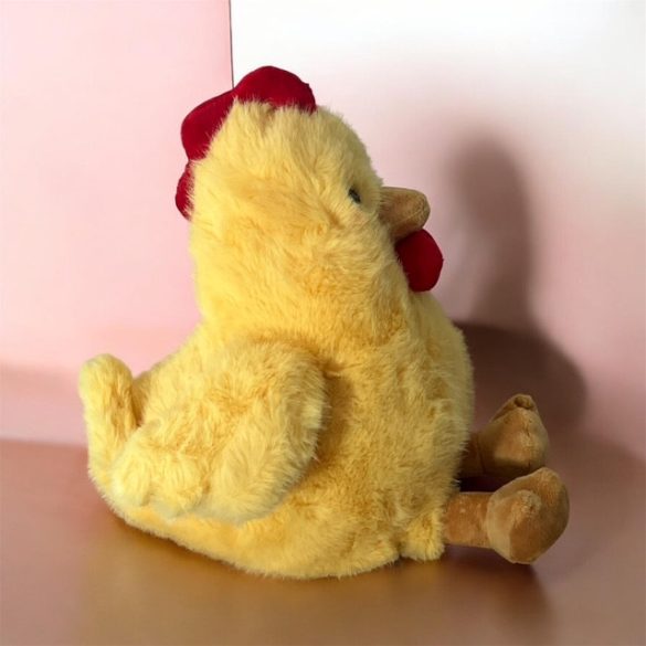 Plüss csirke 20cm ,sárga és fehér szinű