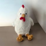 Plüss csirke 20cm ,sárga és fehér szinű