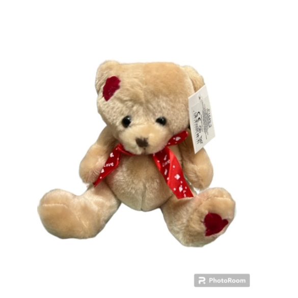 hímzett szív maci 15cm